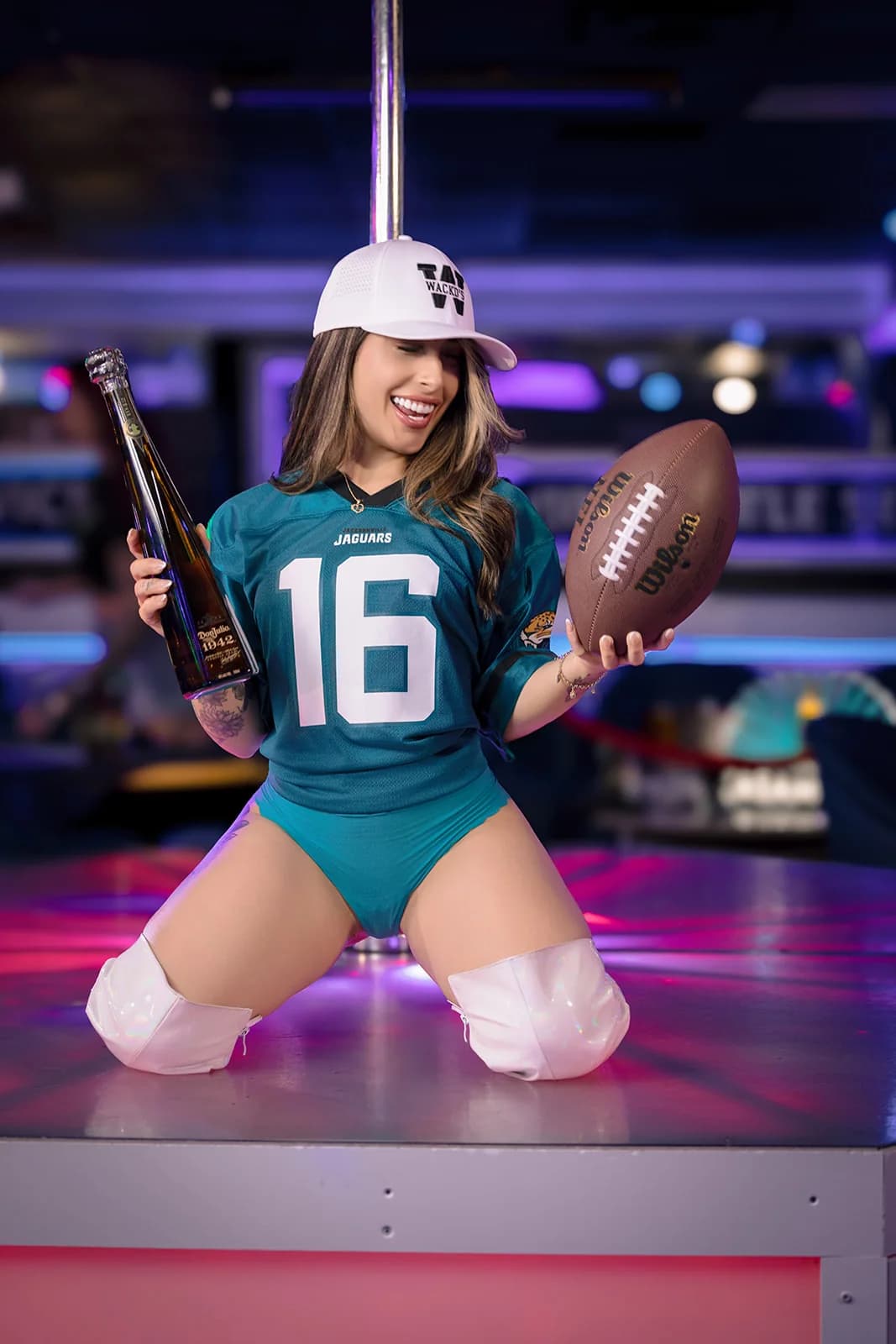 Wacko's performers and guests celebrating Jaguars game day